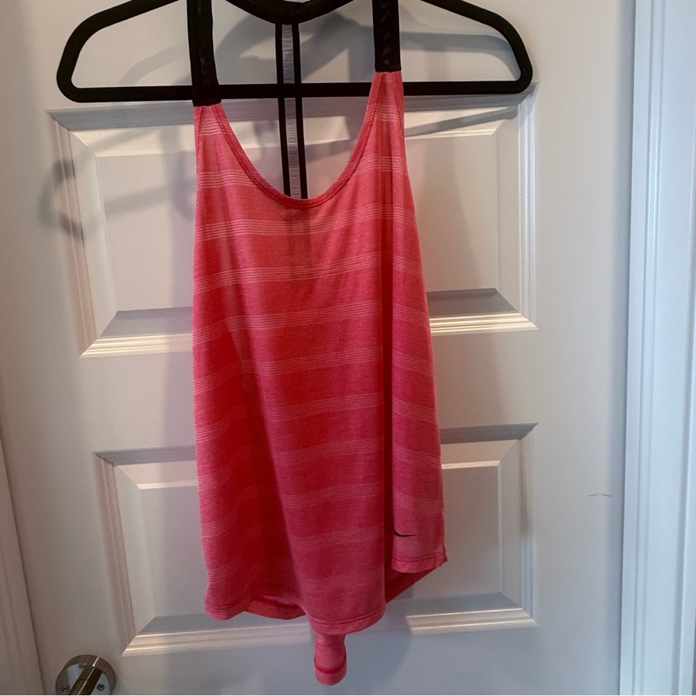 Nike Red Striped Women's Tank Top - Dry Fit